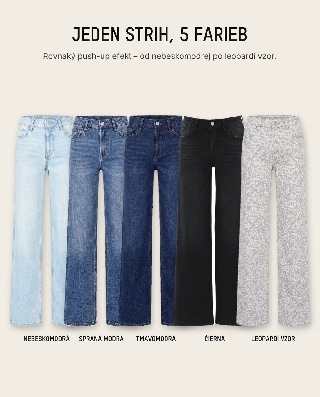 The BBL Jean – one fit, 5 colours