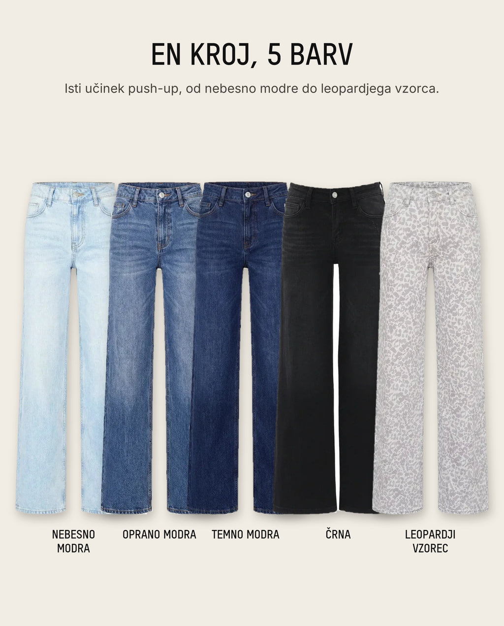 The BBL Jean – one fit, 5 colours