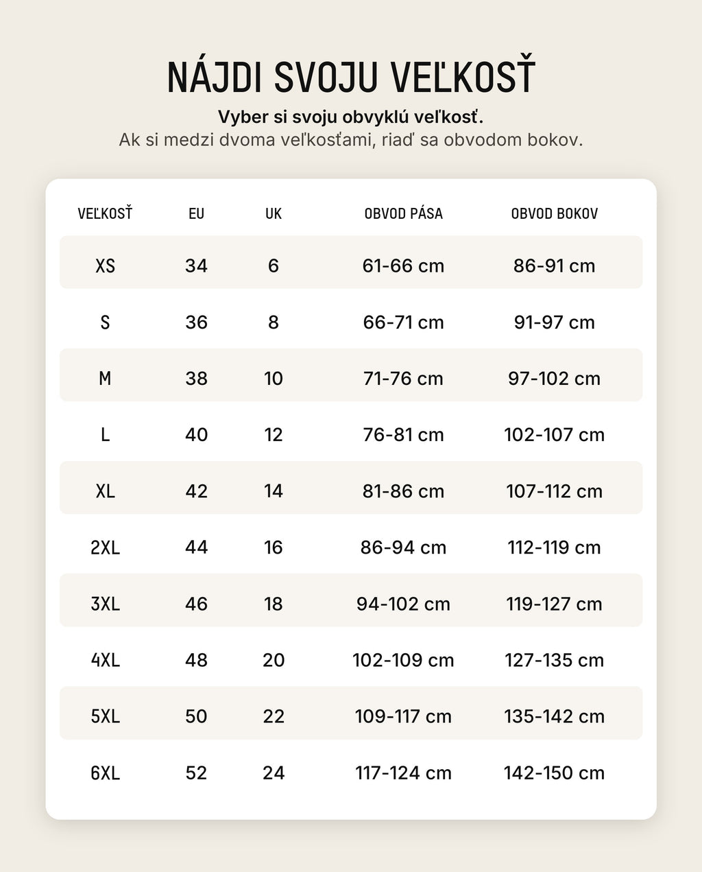 The BBL Jean – size guide